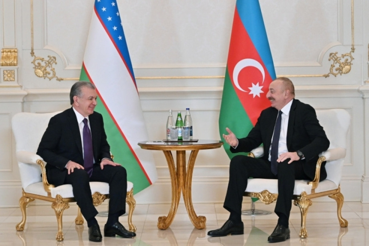 Shavkat Mirziyoyev and Ilham Aliyev