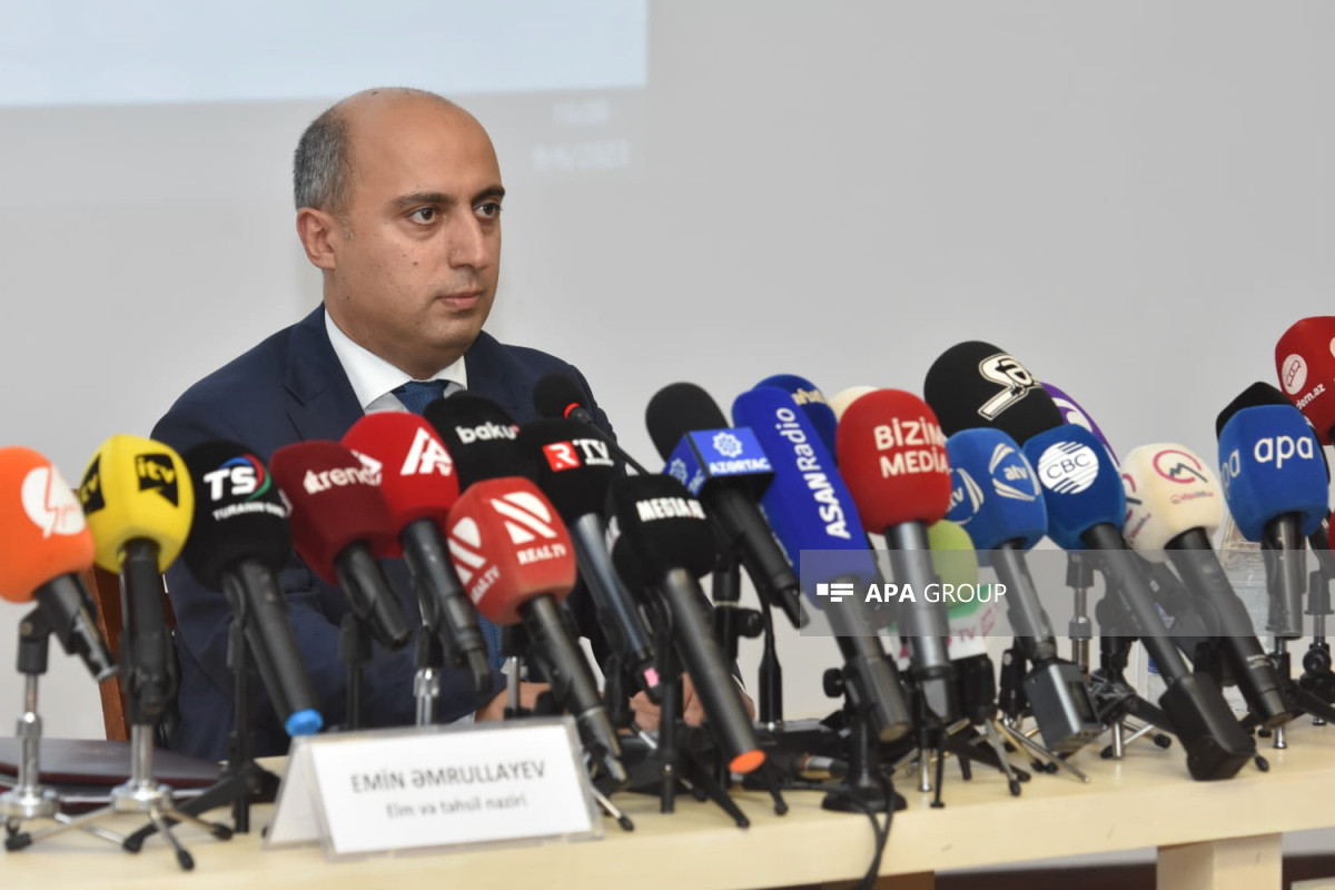 the Minister of Science and Education of Azerbaijan Emin Amrullayev