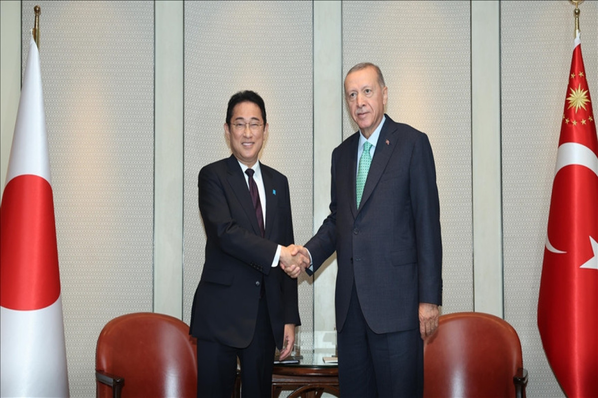 Turkish President Erdogan meets Japanese premier in India