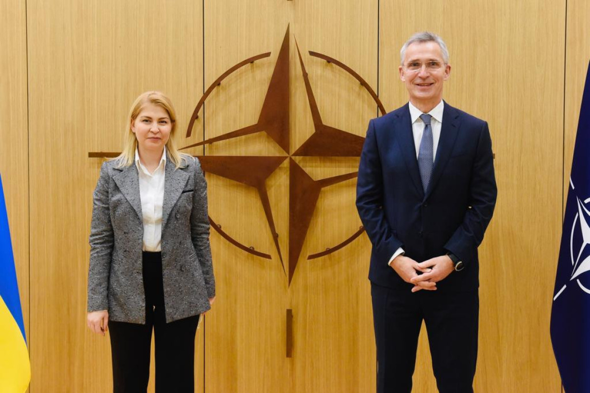 Deputy Prime Minister of Ukraine Olha Stefanishyna and the NATO Secretary General Jens Stoltenberg