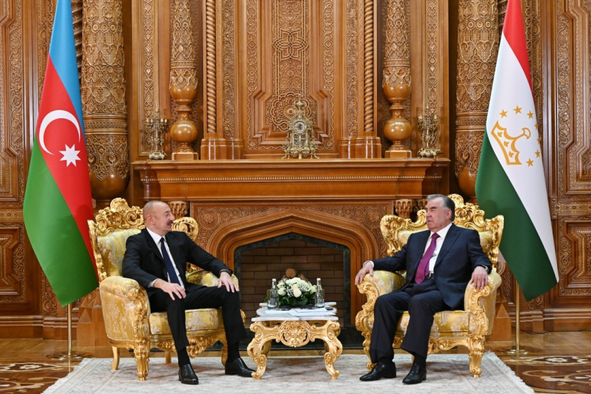 President of Azerbaijan Ilham Aliyev and President of Tajikistan Emomali Rahmon