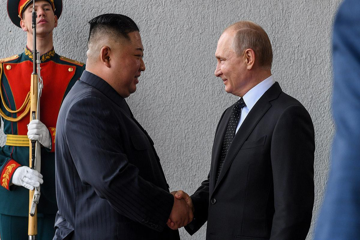 North Korean leader Kim Jong Un and the President of Russia Vladimir Putin