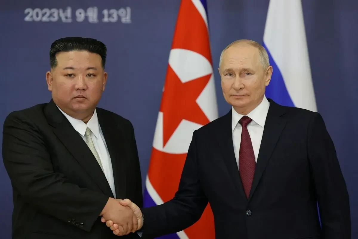 Russia's President Vladimir Putin and North Korea's leader Kim Jong Un