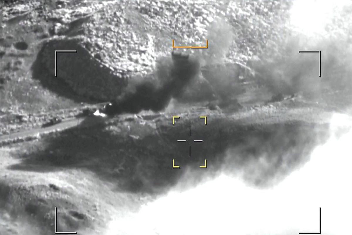 Destructive fire strikes were inflicted on several trenches, shelters, and military convoys of the Armenian armed forces formations in the Karabakh economic region-VIDEO 