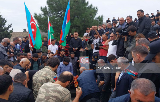 Martyred Azerbaijani police sergeant Khazar Zamanov was laid to rest-PHOTO -UPDATED 