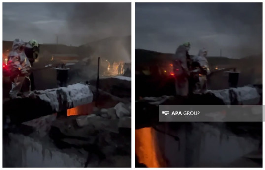 Firefighters of the Azerbaijan's Ministry of Emergencies put out the fire at the gas station in Khankendi-VIDEO 