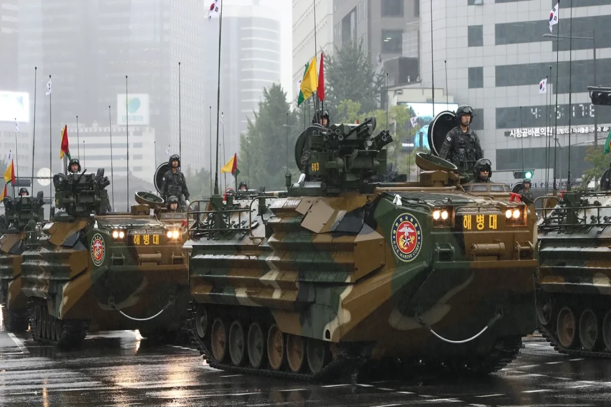 South Korea showcases missiles, drones and tanks in rare military parade