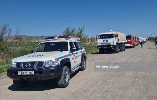 Vehicles and personnel of Azerbaijani Ministry of Emergency Situations departs for Khankandi through Aghdam road -PHOTO  -VIDEO 