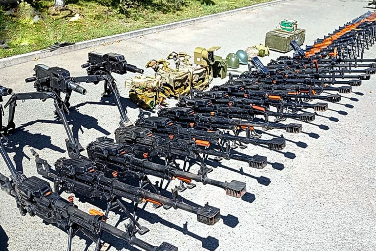 Azerbaijan Releases Footage Of Weapons And Ammunition Seized From The