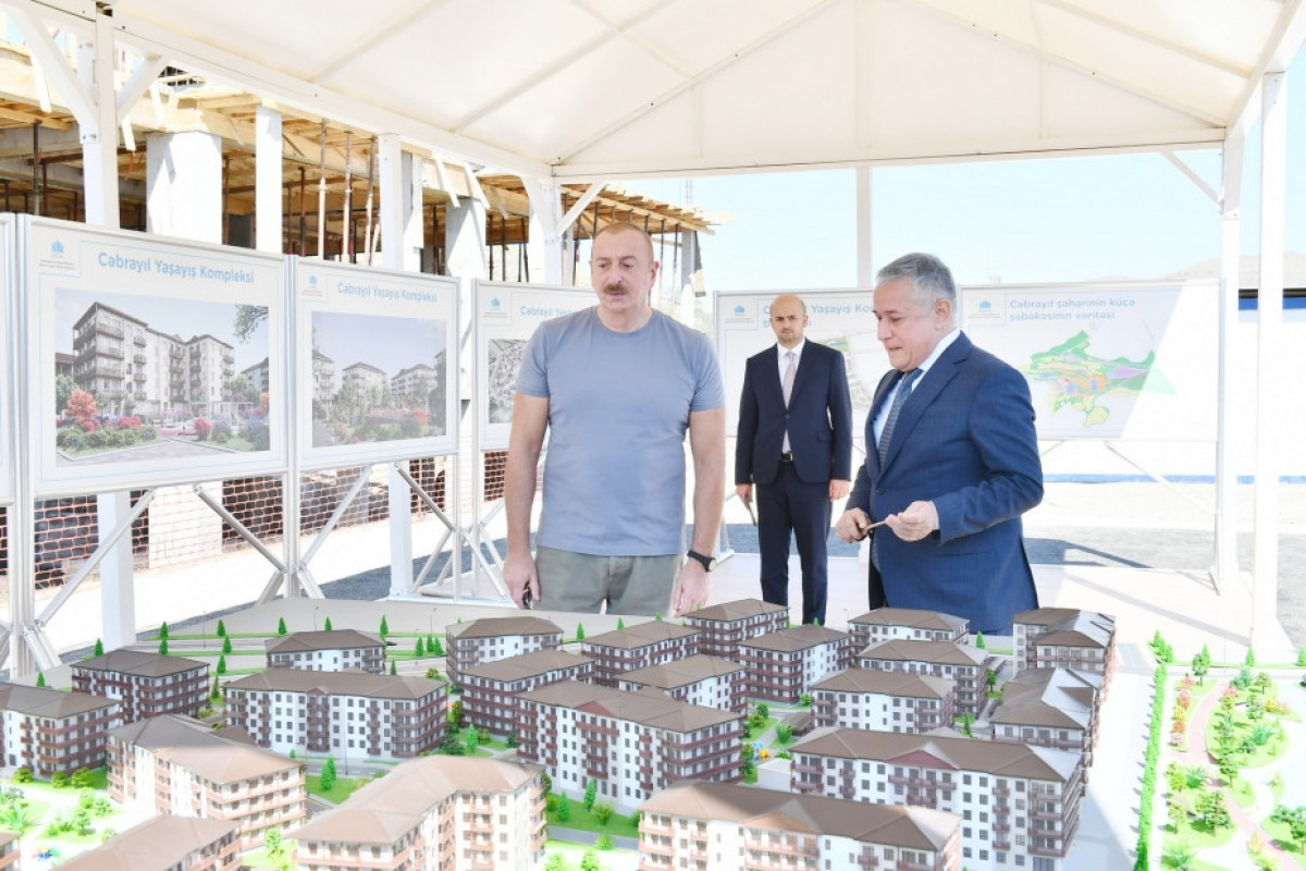 President Ilham Aliyev examined construction progress of Jabrayil Residential Complex-UPDATED 