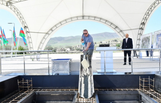 President Ilham Aliyev laid foundation stone for administrative building in Jabrayil city