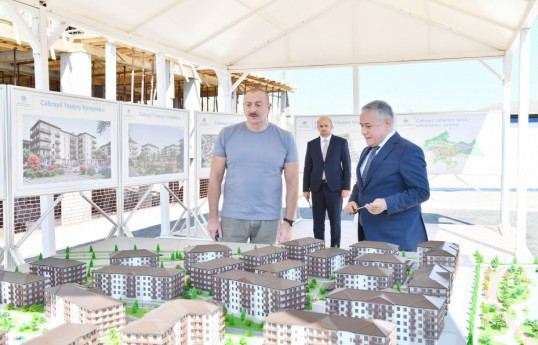 President Ilham Aliyev examined construction progress of Jabrayil Residential Complex-UPDATED 
