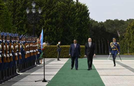 Official welcome ceremony was held for President of Republic of the Congo Denis Sassou Nguesso