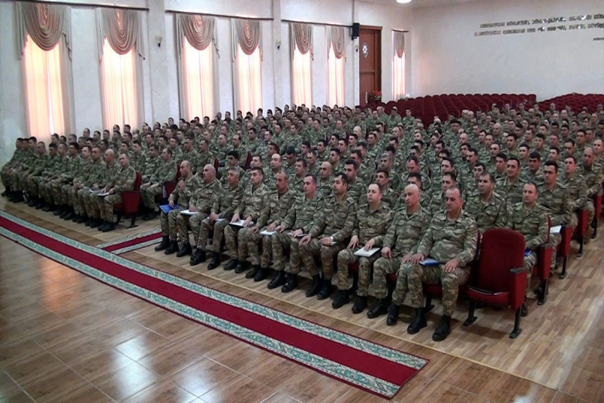 Azerbaijani MoD: Final meetings on the results of the first quarter were held in military units