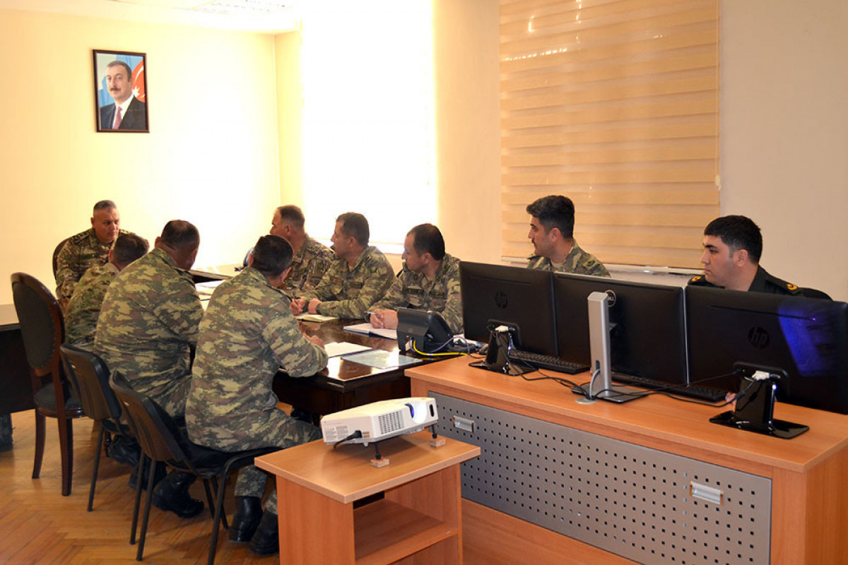 Command-staff exercise is held with servicemen of one of the military units, Azerbaijan