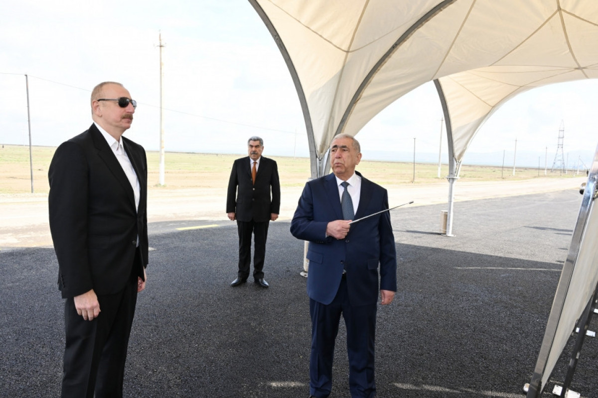 President Ilham Aliyev attended inauguration of highway in Hajigabul district