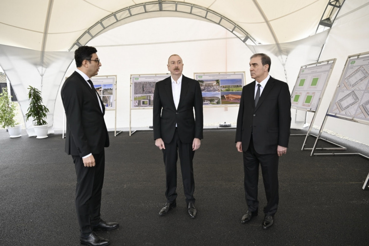 President Ilham Aliyev lays foundation stone of Ganja City Stadium-UPDATED 