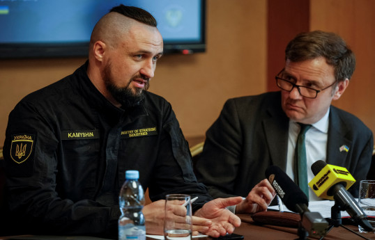Ukrainian Minister for Strategic Industries Oleksandr Kamyshin and British Minister for Trade Policy Greg Hands