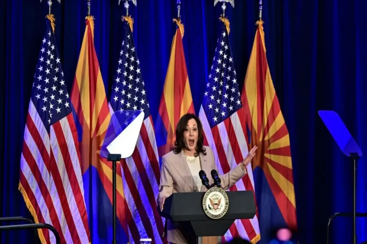 Kamala Harris blames Trump for Arizona abortion law