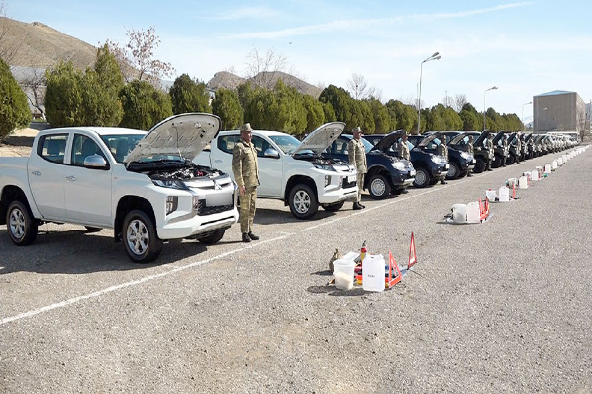Azerbaijan Combined Arms Army carried out technical inspection of auto vehicles -PHOTO 