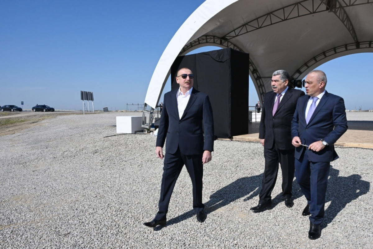 Azerbaijani President laid foundation stone for Shirvan irrigation canal, addressed the event -UPDATED 