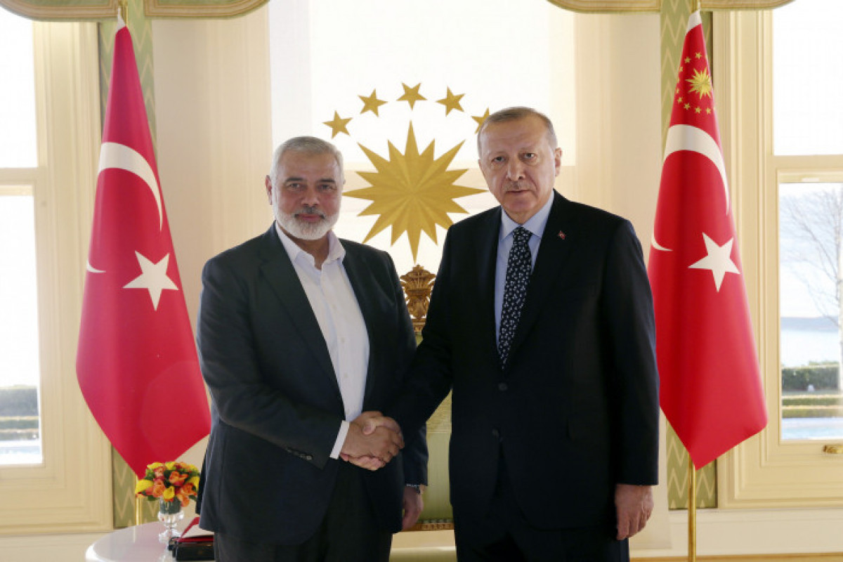 Ismail Haniyeh, head of Hamas’s political bureau and Recep Tayyip Erdogan, President of the Republic of Türkiye