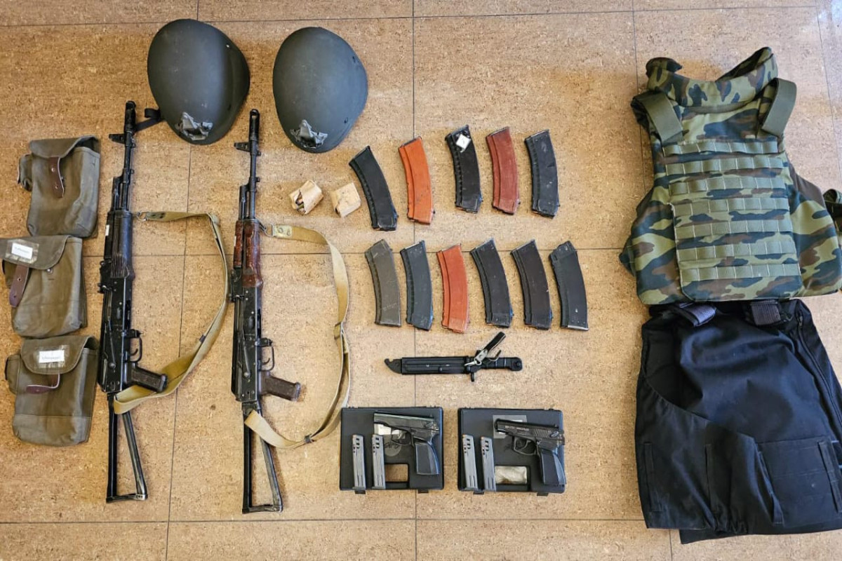 Azerbaijani police found numerous weapons and ammunition in Aghdara