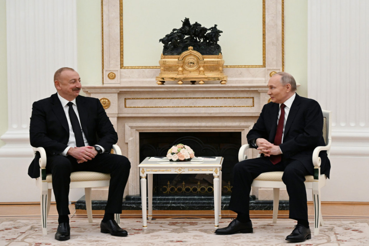 Ilham Aliyev, President of the Republic of Azerbaijan and Vladimir Putin, President of the Russian Federation