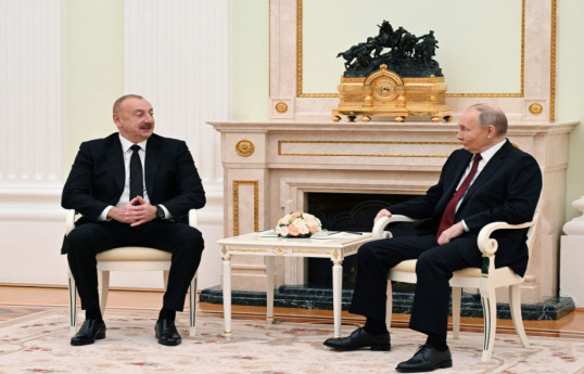 Ilham Aliyev, President of the Republic of Azerbaijan and Vladimir Putin, President of the Russian Federation
