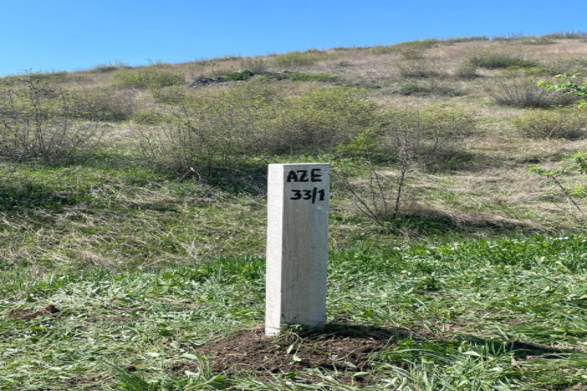 First border marker installed between Azerbaijan and Armenia-PHOTO 
