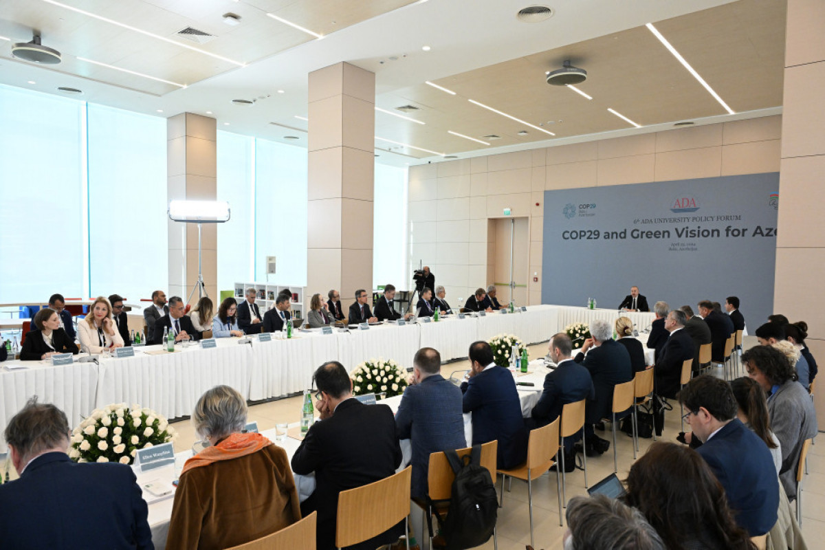 Azerbaijani President attended the international forum “COP29 and Green Vision for Azerbaijan” at ADA University-UPDATED-1 