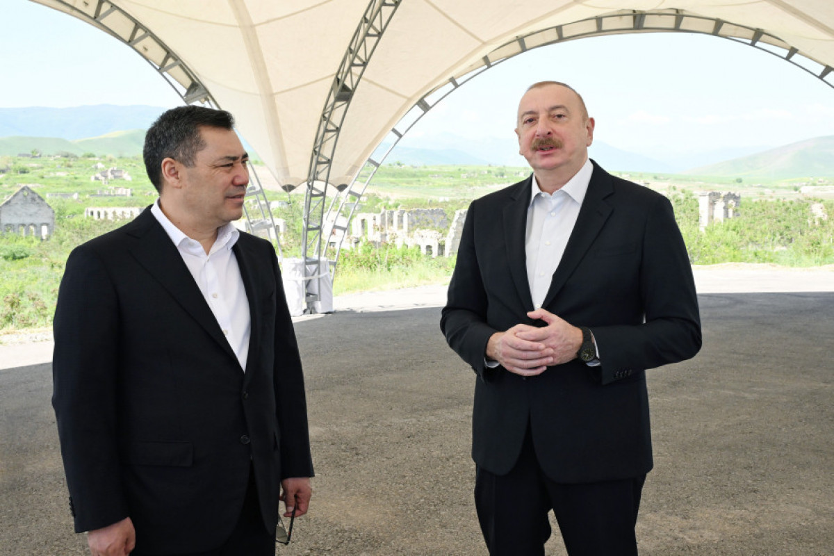 Presidents of Azerbaijan and Kyrgyzstan visited devastated areas of Fuzuli city and reviewed the city’s master plan-UPDATED 