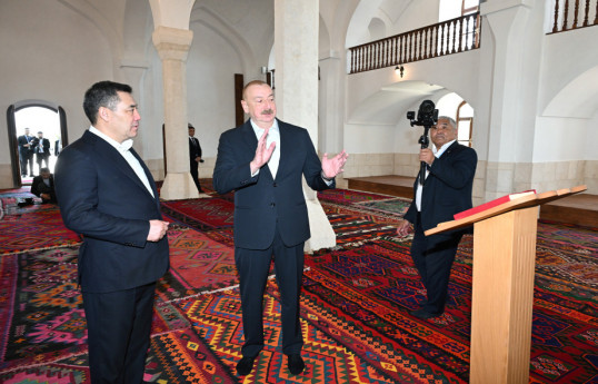 President Ilham Aliyev and President Sadyr Zhaparov attended opening of Aghdam Juma Mosque after restoration -UPDATED 