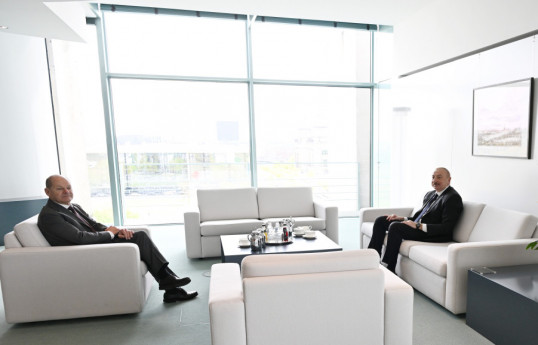 President Ilham Aliyev's one-on-one meeting with German Federal Chancellor Olaf Scholz ended-UPDATED 
