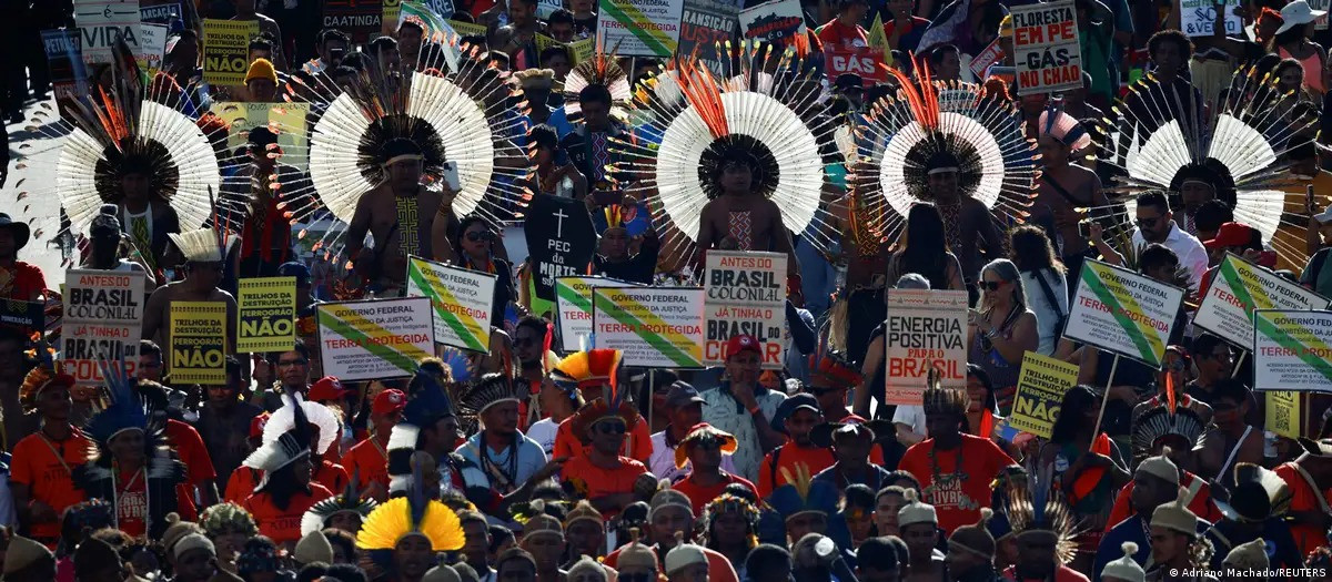 Indigenous people protest over ancestral lands in Brazil - Vimarsana News