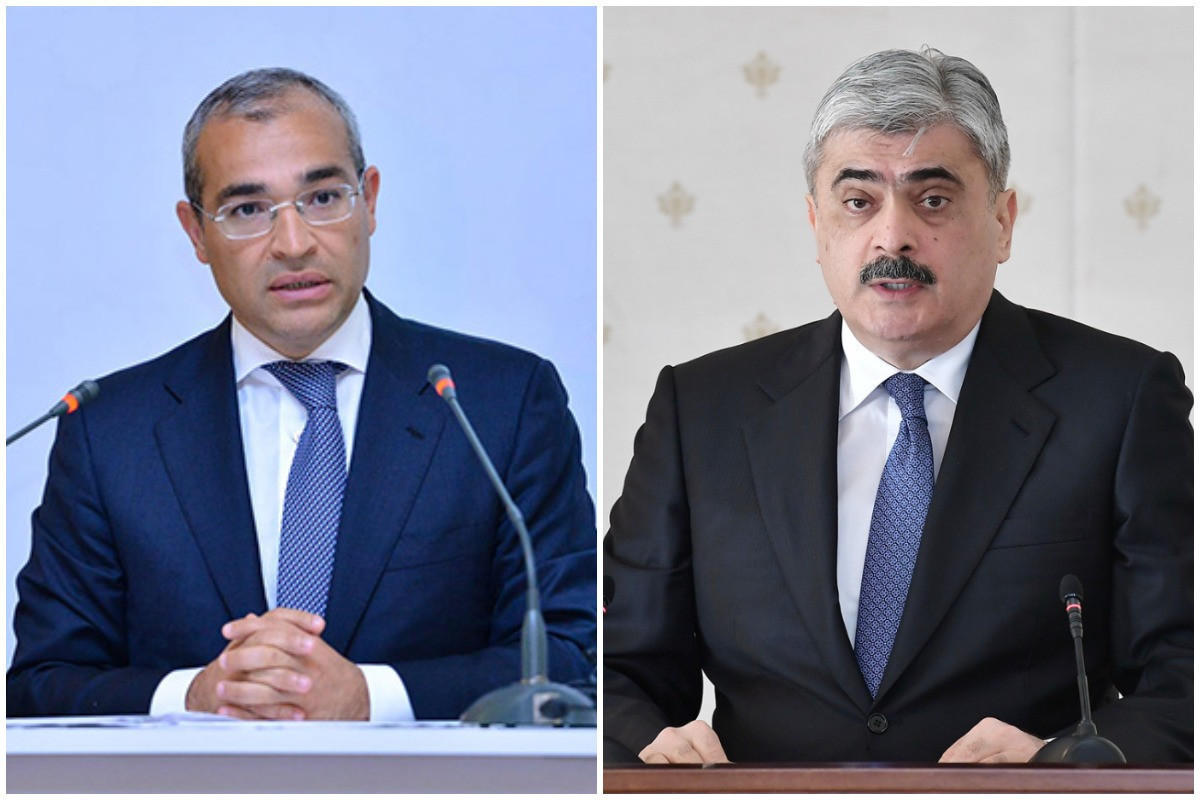 Mikayil Jabbarov, Minister of Economy of the Republic of Azerbaijan and Samir Sharifov, Minister of Finance of the Republic of Azerbaijan