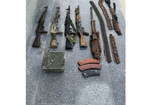 Azerbaijani police found weapons and ammunition in Zangilan's Taghli village-PHOTO 