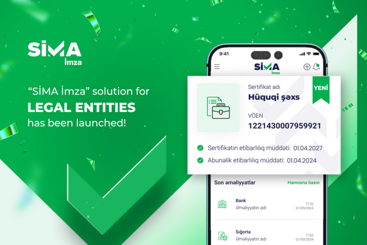 Legal entity solution of "SİMA İmza" launched