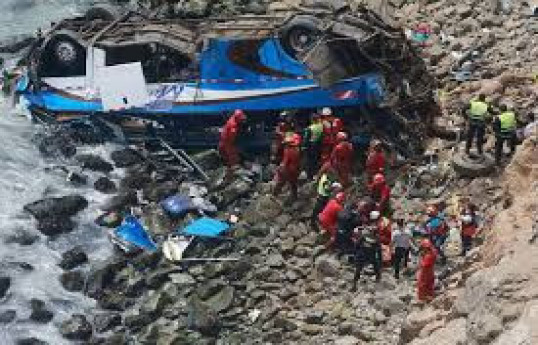 At least four people killed in bus crash in Peru's capital