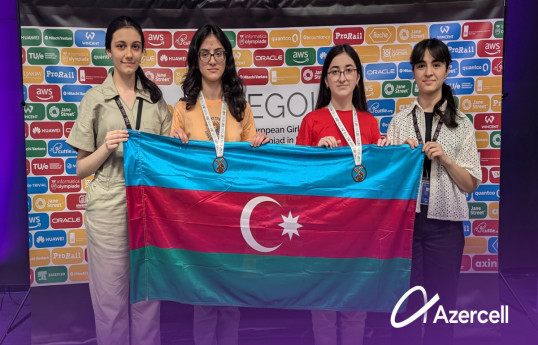 Azerbaijani schoolgirls win medals at the European Girls' Informatics Olympiad