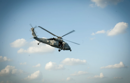 US Navy helicopter crash lands in Japan rice paddy