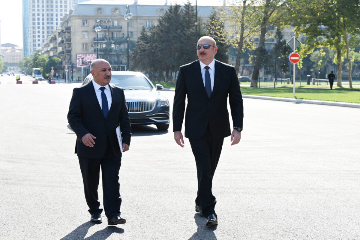 President Ilham Aliyev attended opening of new highway built on the site of "Javanshir" bridge - UPDATED 