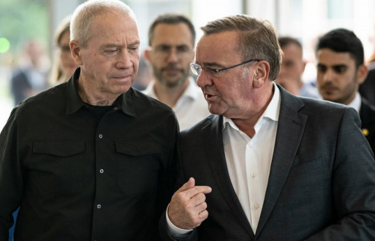 Yoav Gallant, Israeli Defense Minister and Boris Pistorius, German Defense Minister