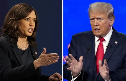 Kamala Harris, US Vice President, and Donald Trump, former US President
