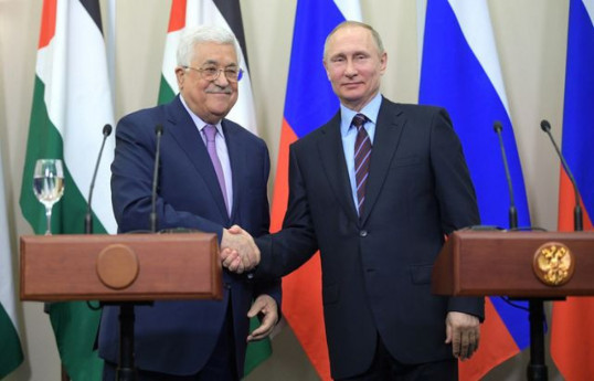 Mahmoud Abbas, Palestinian Authority President and Vladimir Putin, President of the Russian Federation
