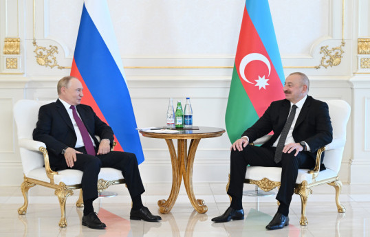 Vladimir Putin, Russian President and Ilham Aliyev, Azerbaijani President