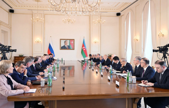 Presidents of Azerbaijan and Russia held expanded meeting-UPDATED-1 -PHOTO 