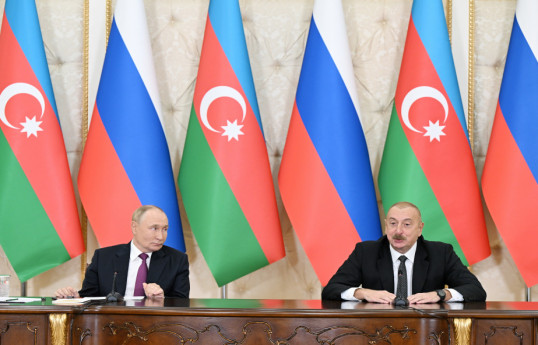 Vladimir Putin, President of the Russian Federation and Ilham Aliyev, President of the Republic of Azerbaijan