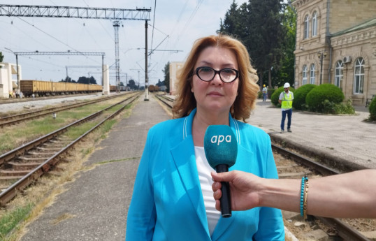 Sanubar Nazarova, the head of the press office department of "Azerbaijan Railways" LLC