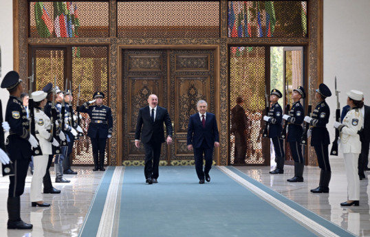 Official welcoming ceremony was held for President Ilham Aliyev in Tashkent